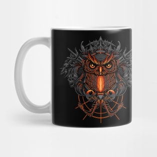 Owl with skull illustration Mug